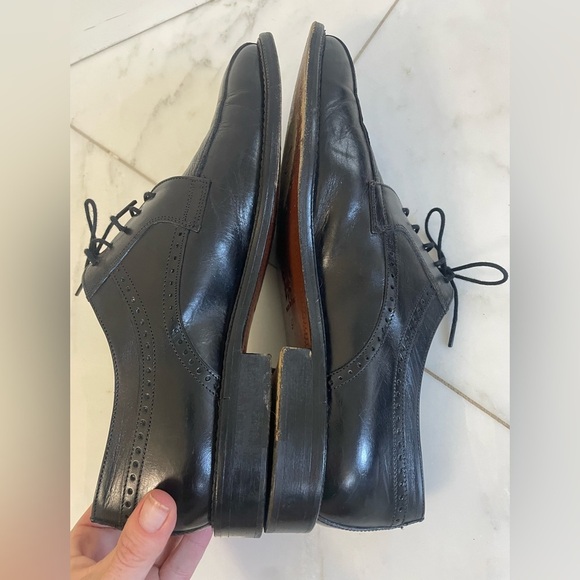 Rangoni Firenze Black Italian Leather Men’s Oxford Dress Shoe size 9 - Picture 7 of 11